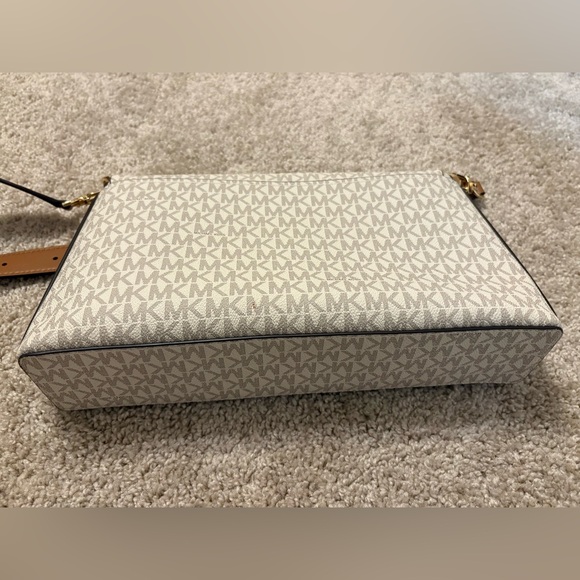 SOLD--> Michael Kors Monogram Cream Crossbody Bag - Picture 9 of 9